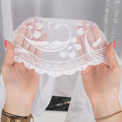 AGNIESZKA Firanka żakardowa gotowa, szerokość 300cm x wysokość 170cm, kolor 001 biały 358991