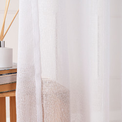 Firana gotowa na przelotkach, szerokość 300cm x wysokość 250cm, kolor 001 biały 424118 Firana gotowa na przelotkach, szerokość 300cm x wysokość 250cm, kolor 001 biały 424118