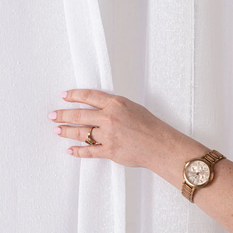 Firana gotowa na przelotkach, szerokość 300cm x wysokość 250cm, kolor 001 biały 424118