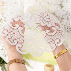 ELA Firanka żakardowa gotowa, szerokość 400 x wysokość 160cm, kolor 001 biały 361090