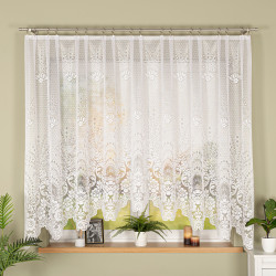 ELA Firanka żakardowa gotowa, szerokość 300 x wysokość 160cm, kolor 001 biały 361090