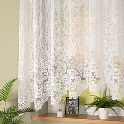 ELA Firanka żakardowa gotowa, szerokość 300 x wysokość 160cm, kolor 001 biały 361090