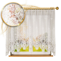 ELA Firanka żakardowa gotowa, szerokość 300 x wysokość 160cm, kolor 001 biały 361090