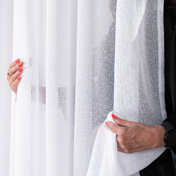 Firana gotowa na przelotkach, szerokość 140cm x wysokość 250cm, kolor 001 biały 424121