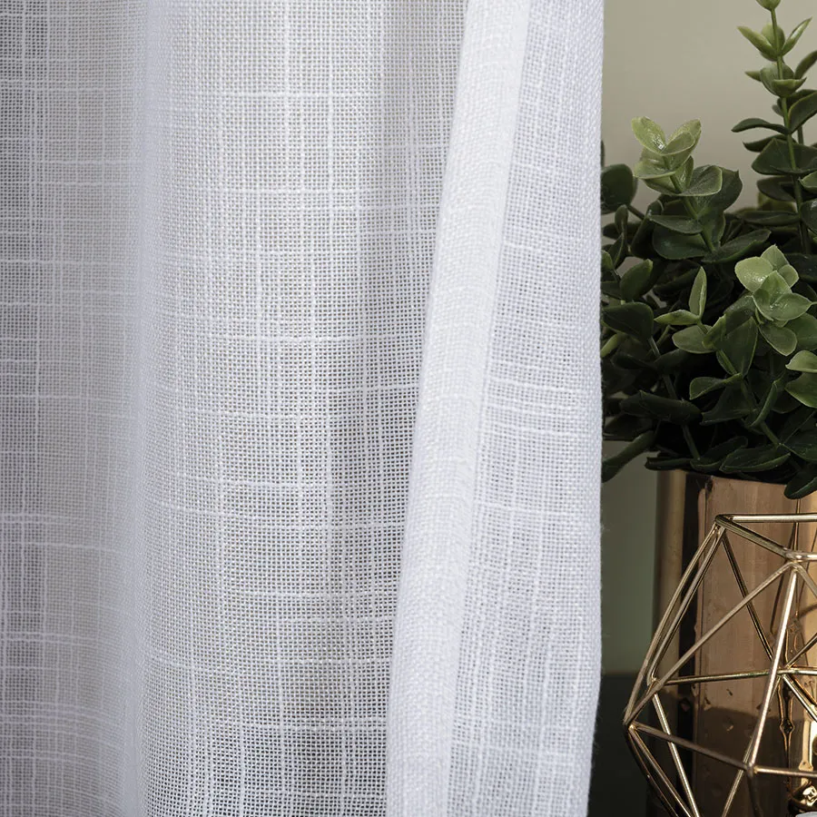 Firana gotowa na przelotkach, 300x250 cm, kolor 001 biały 400002