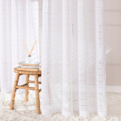 Firana gotowa na taśmie, szerokość 300cm x wysokość 250cm, kolor 001 biały 424088