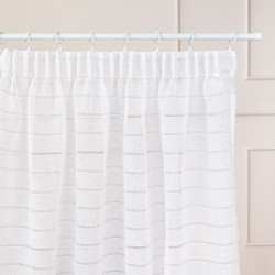 Firana gotowa na taśmie, szerokość 140cm x wysokość 250cm, kolor 001 biały 424088