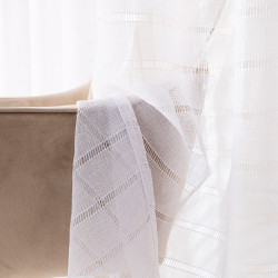 Firana gotowa na taśmie, szerokość 140cm x wysokość 250cm, kolor 001 biały 424088