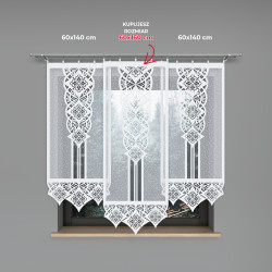 KLAUDIA Panel żakardowy gotowy, szerokość 60 x wysokość 160cm, kolor 001 biały 001331 KLAUDIA Panel żakardowy gotowy, szerokość 60 x wysokość 160cm, kolor 001 biały 001331