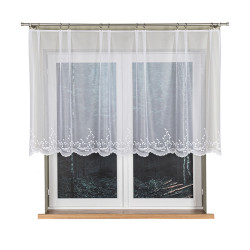 JUSTYNA Firanka żakardowa gotowa, szerokość 250cm x wysokość 110cm, kolor 001 biały 358993