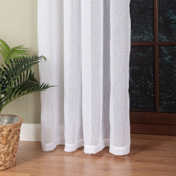 Firana gotowa na przelotkach, 140x250 cm, kolor 001 biały 400007