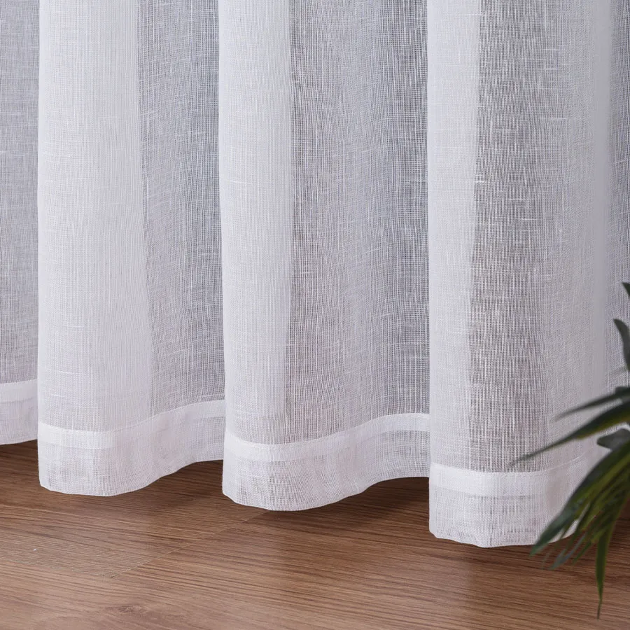 Firana gotowa na przelotkach, 140x250 cm, kolor 001 biały 400007