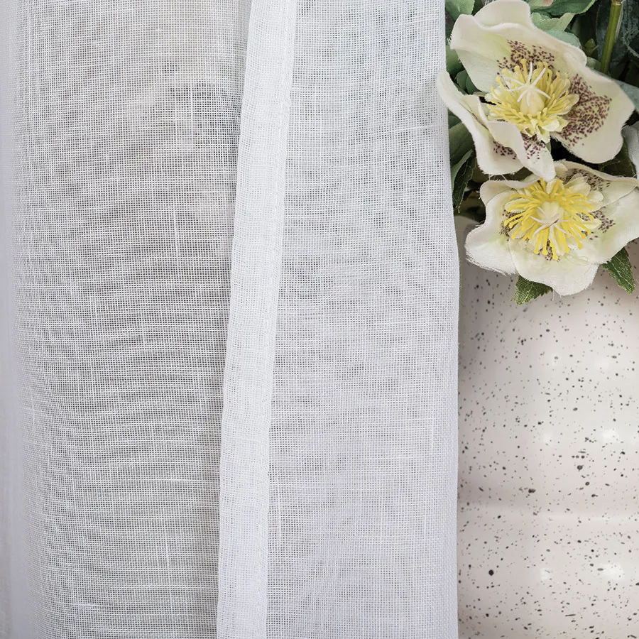 Firana gotowa na przelotkach, 140x250 cm, kolor 001 biały 400007