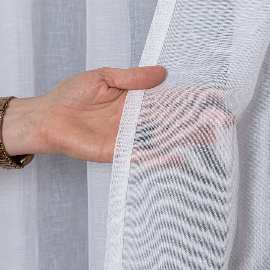 Firana gotowa na przelotkach, 140x250 cm, kolor 001 biały 400007