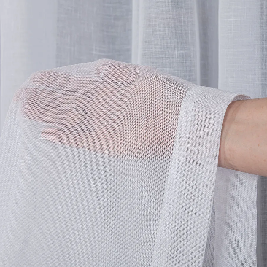 Firana gotowa na przelotkach, 140x250 cm, kolor 001 biały 400007