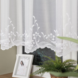 AGNIESZKA Firanka żakardowa gotowa, szerokość 300cm x wysokość 130cm, kolor 001 biały 358991