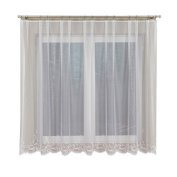 AGNIESZKA Firanka żakardowa gotowa, szerokość 300cm x wysokość 130cm, kolor 001 biały 358991