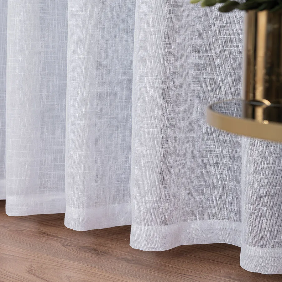 Firana gotowa na przelotkach, 500x250 cm, kolor 001 biały 400002