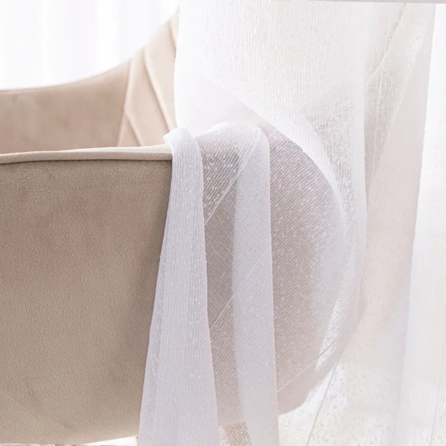 Firana gotowa na taśmie, szerokość 140cm x wysokość 250cm, kolor 001 biały 424118