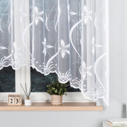 JOLA Firanka żakardowa gotowa, szerokość 330 x wysokość 160cm, kolor 001 biały 007079