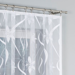 JOLA Firanka żakardowa gotowa, szerokość 330 x wysokość 160cm, kolor 001 biały 007079