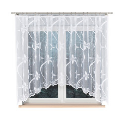 JOLA Firanka żakardowa gotowa, szerokość 330 x wysokość 160cm, kolor 001 biały 007079