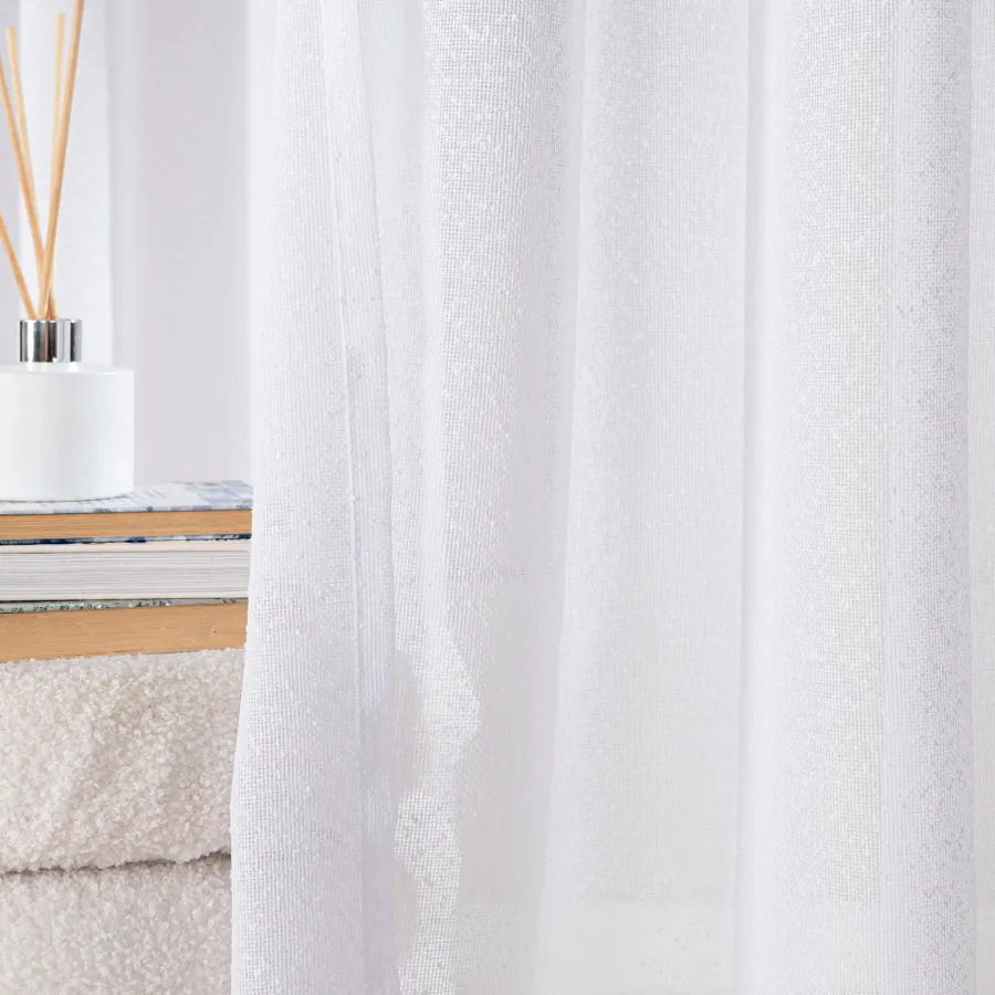 Firana gotowa na taśmie, szerokość 300cm x wysokość 250cm, kolor 001 biały 424121