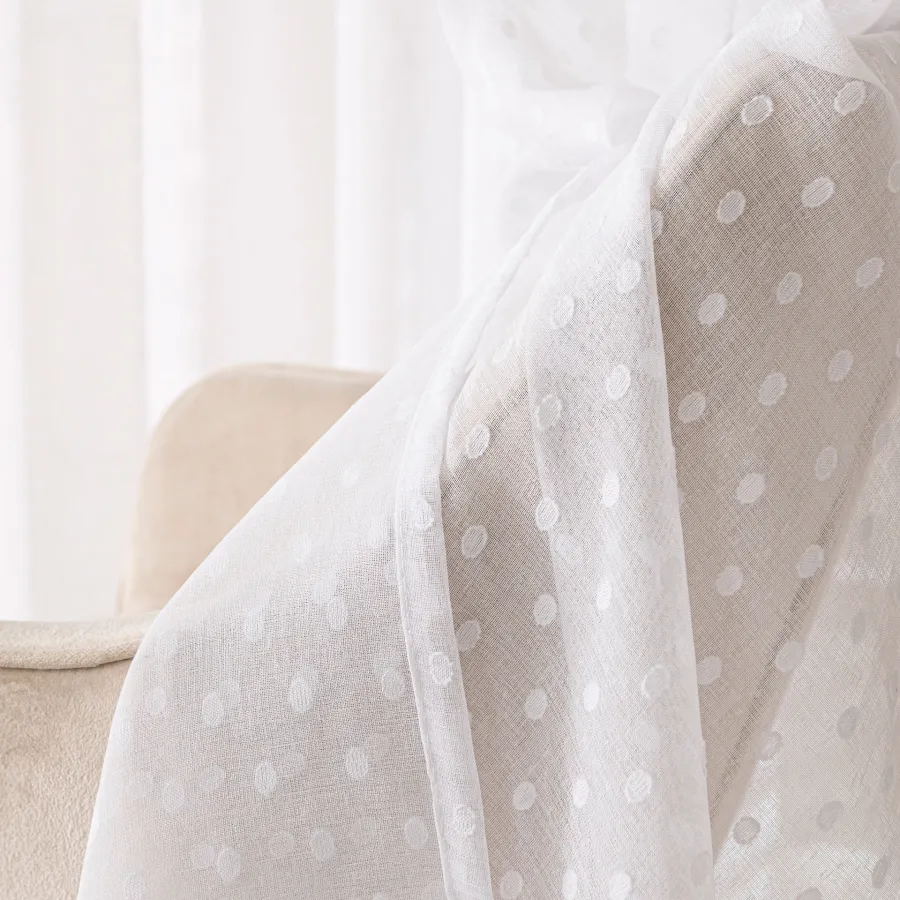 Firana gotowa na taśmie, szerokość 140cm x wysokość 250cm, kolor 001 biały 424091