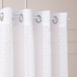 Firana gotowa na przelotkach, szerokość 300cm x wysokość 250cm, kolor 001 biały 424091 Firana gotowa na przelotkach, szerokość 300cm x wysokość 250cm, kolor 001 biały 424091