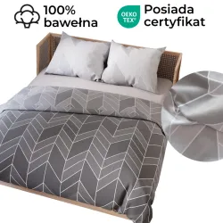 NITTA Komplet pościeli z bawełny satynowej 160x200cm 100100 NITTA Komplet pościeli z bawełny satynowej 160x200cm 100100