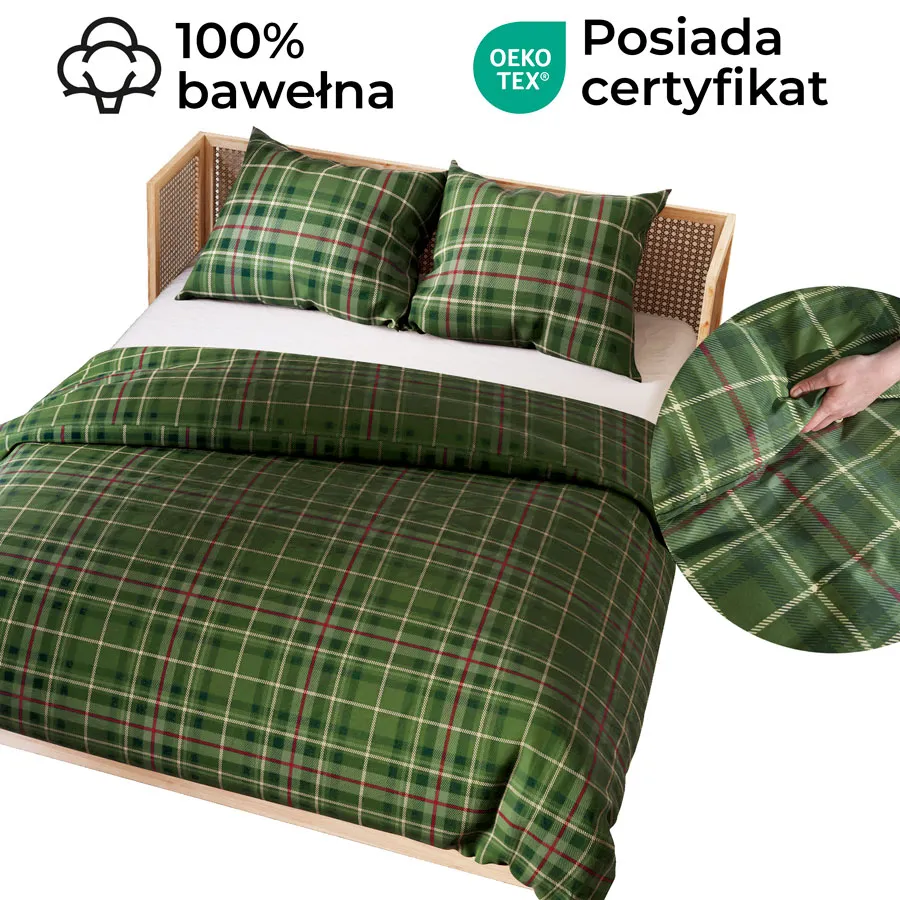 JAMILA Komplet pościeli z bawełny satynowej 160x200cm 100096