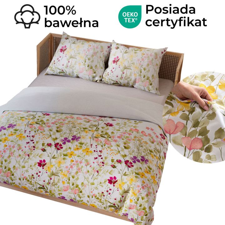 FLORINA Komplet pościeli z bawełny satynowej 160x200cm 100095