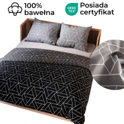 ZEFIRA Komplet pościeli z bawełny satynowej 160x200cm 100107