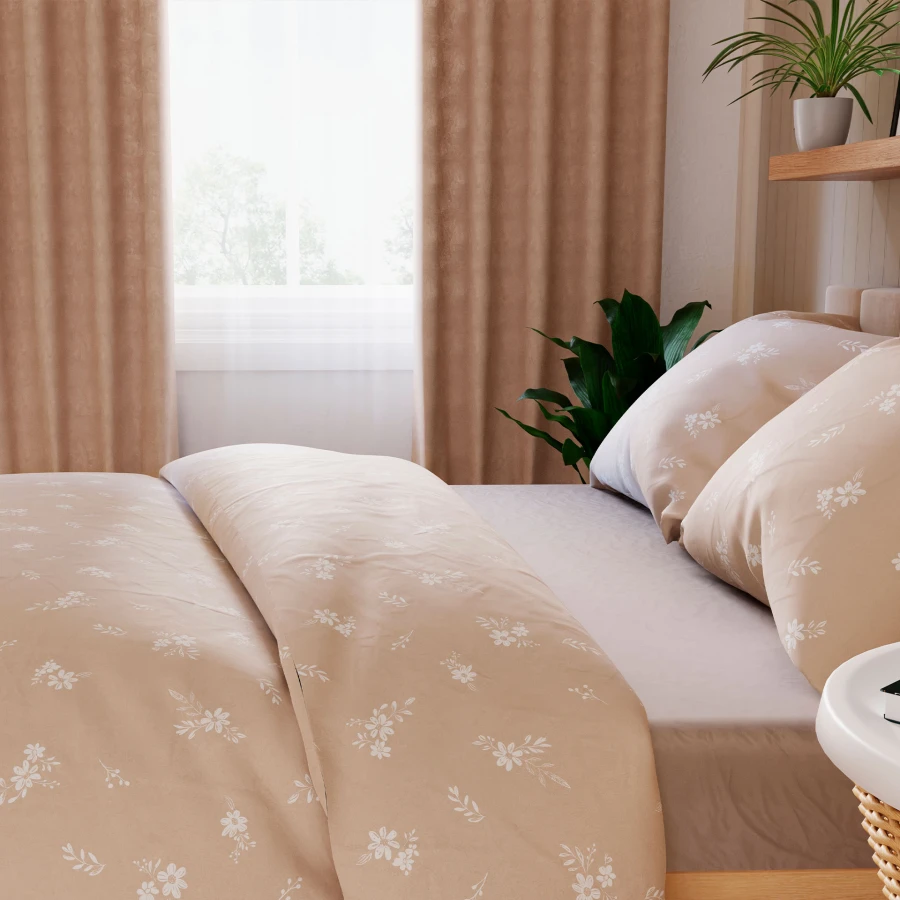 VELORA Komplet pościeli z bawełny satynowej 160x200cm 100105