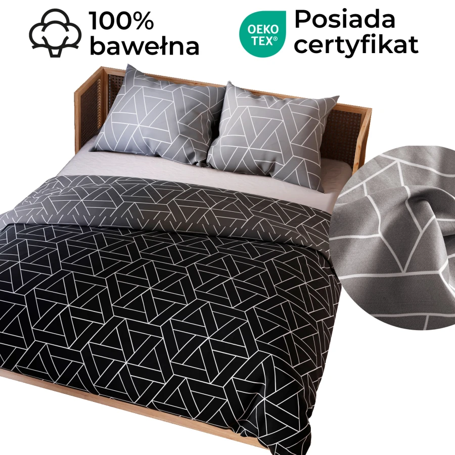 ZEFIRA Komplet pościeli z bawełny satynowej 220x200cm 100107