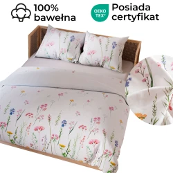 ZALURA Komplet pościeli z bawełny satynowej 220x200cm 100102