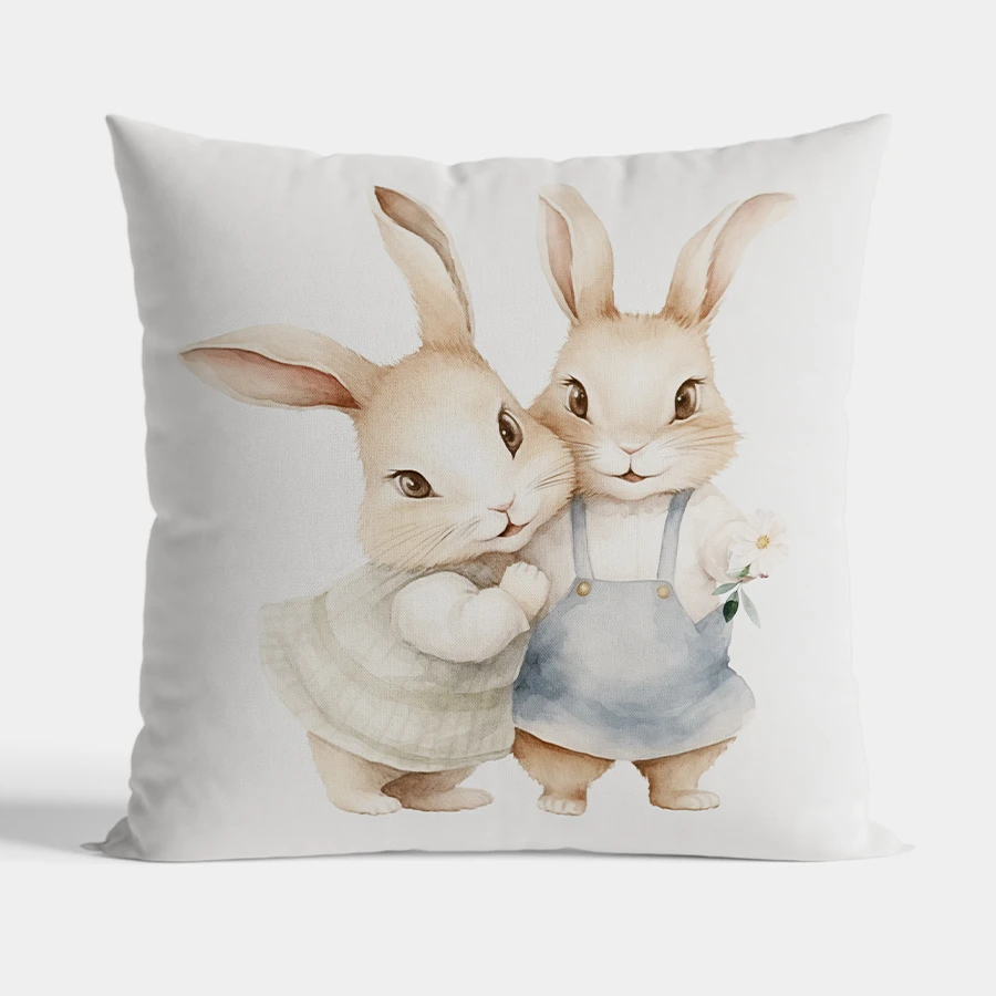 KRÓLICZKI Poszewka dekoracyjna MILAS, 40x40cm, kolor 001 pastelowo oliwkowy P00204