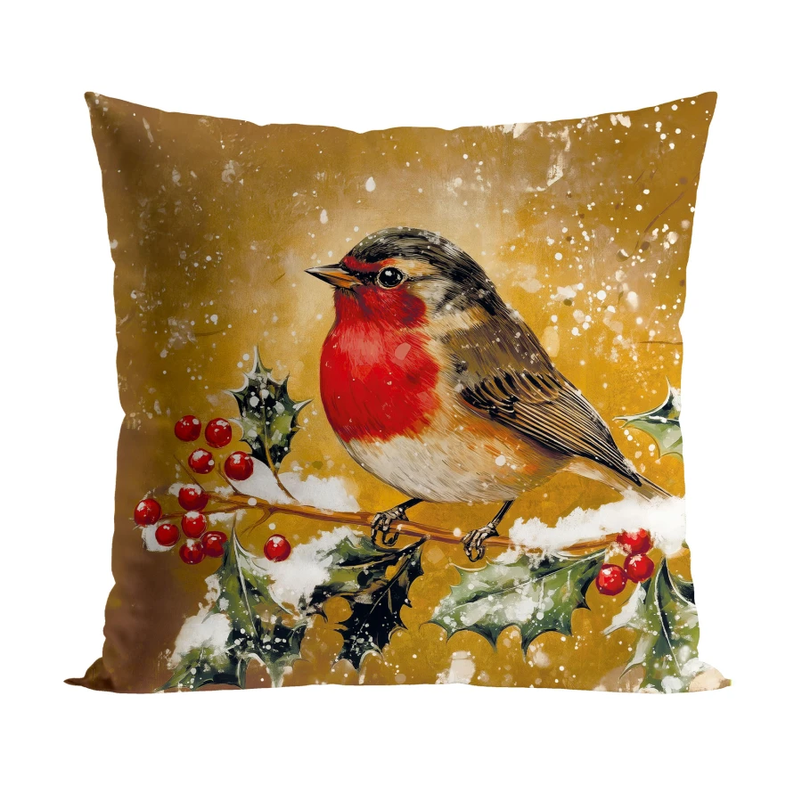 ELEGANCKI RUDZIK Poszewka dekoracyjna VELVET, 40x40cm, kolor 014 złoto-brązowy PBN339