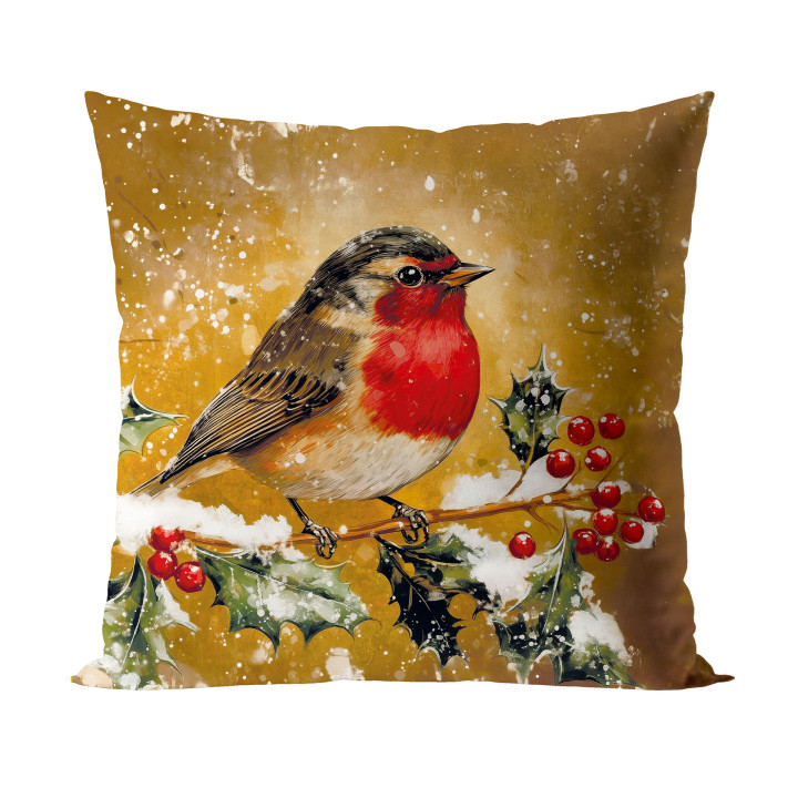 ELEGANCKI RUDZIK Poszewka dekoracyjna VELVET, 40x40cm, kolor 014 złoto-brązowy PBN339