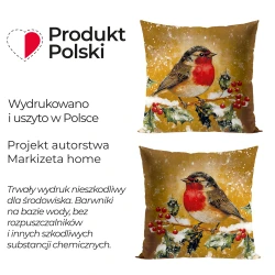 ELEGANCKI RUDZIK Poszewka dekoracyjna VELVET, 40x40cm, kolor 014 złoto-brązowy PBN339