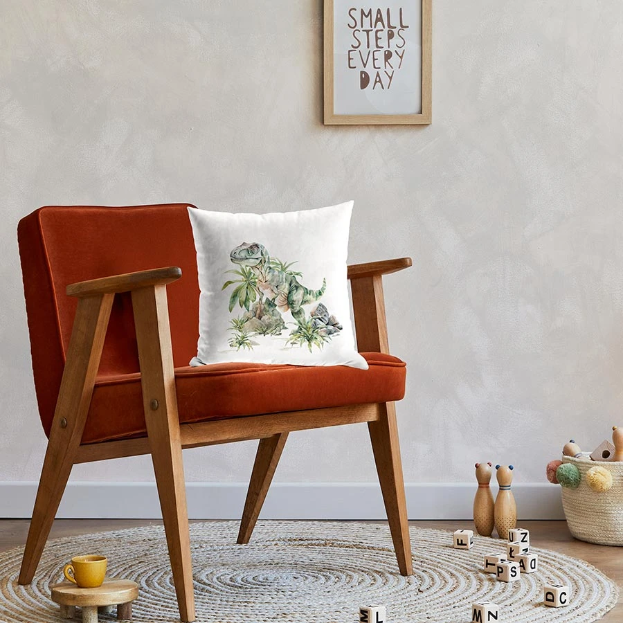 DINOZAURY Poszewka dekoracyjna VELVET, 40x40cm, kolor 001 P00304