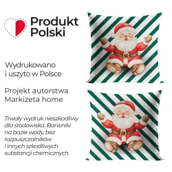 PASKI Z MIKOŁAJEM, BAJKOWE ŚWIĘTA Poszewka dekoracyjna VELVET, 40x40cm, kolor 001 biały PBN359