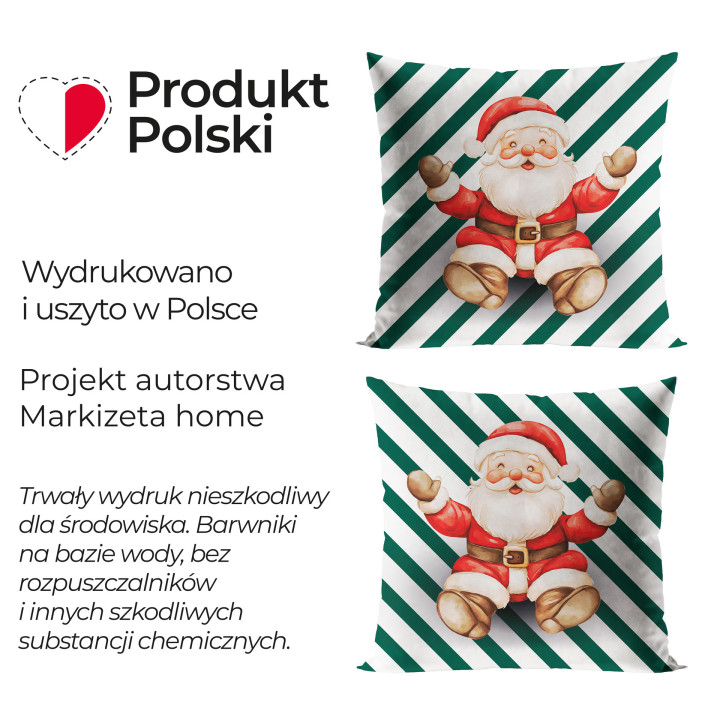 PASKI Z MIKOŁAJEM, BAJKOWE ŚWIĘTA Poszewka dekoracyjna VELVET, 40x40cm, kolor 001 biały PBN359