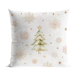 CHOINKI, ZIMOWA OPOWIEŚĆ Poszewka dekoracyjna VELVET, 40x40cm, kolor 001 biały PBN336