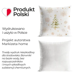 CHOINKI, ZIMOWA OPOWIEŚĆ Poszewka dekoracyjna VELVET, 40x40cm, kolor 001 biały PBN336