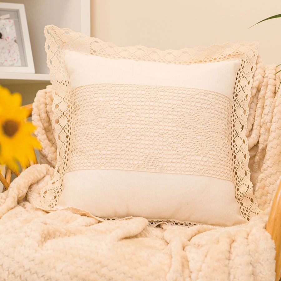 RACHELA Poszewka z ażurem, szerokość 40 x wysokość 40cm, kolor 012 kremowy 912432