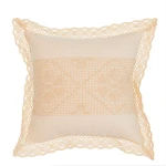 RACHELA · Poszewka z ażurem · 40x40 cm · kolor kremowy