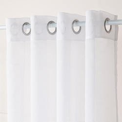 ETAMINA Firana gotowa na srebrnych przelotkach, szerokość 140 x wysokość 230cm, kolor 001 biały ETAMIN