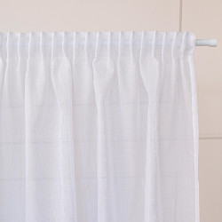 NALA Firana gotowa na taśmie, szerokość 140cm x wysokość 240cm, kolor 001 biała 002022