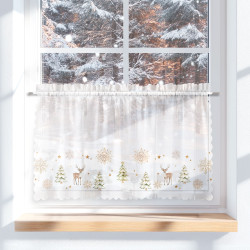 CHOINKI, ZIMOWA OPOWIEŚĆ Zazdrostka woalowa, WOAL, szerokość 100 x wysokość 40cm, kolor 001 biały PBN336